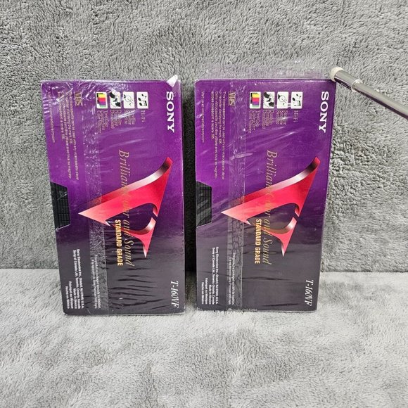Sony Blank VHS Tapes (lot of 2) 8 hours EP Standard Grade T-160 High durability - Picture 2 of 12